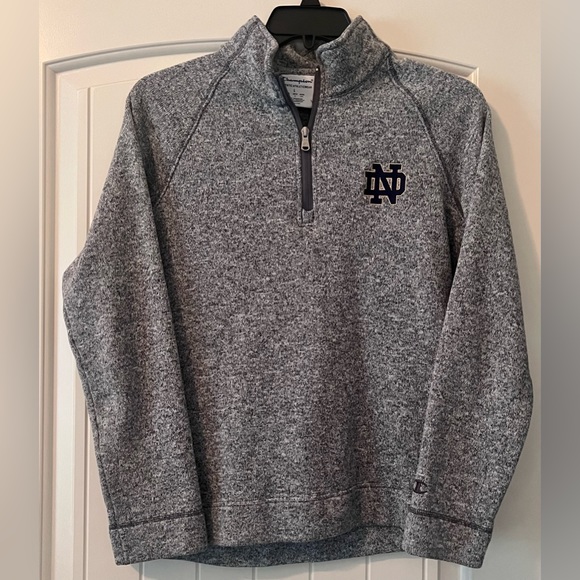 Champion Tops - Champion Notre Dame Authentic Athleticwear women’s Zip Pullover Long Sleeve Sz L